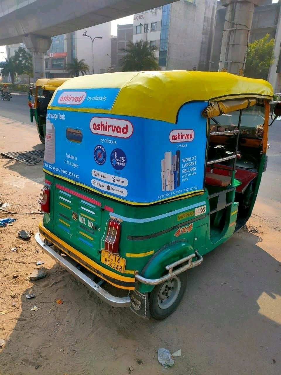 Auto hood branding agency in Indore MP providing rickshaw advertising and outdoor marketing services for brand promotion